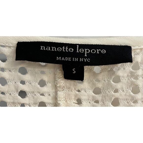 Nanette Lapore Women's 2-Piece Viscose Lace Top and Camisol Cream Small A+ - Picture 6 of 6